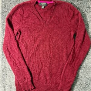 Charter Club V-Neck Cashmere Sweater in Rich Burgundy